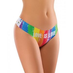 Mememe Pride Love Is Printed Thong Lg