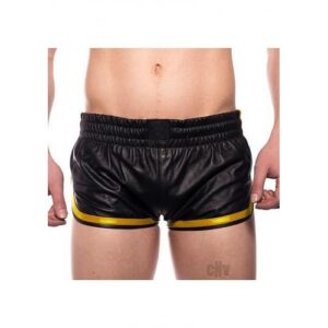 Prowler Red Leather Sport Shorts Yell Xs