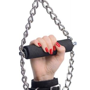 Fur Lined Nubuck Leather Suspension Cuffs With Grip