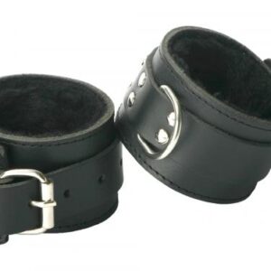 Strict Leather Fur Lined Wrist Cuffs