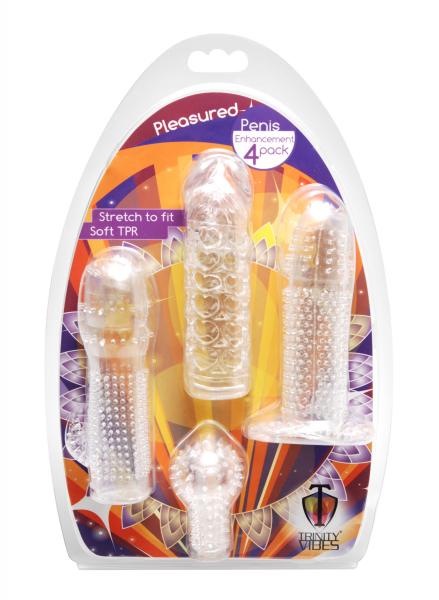 Pleasured Penis Enhancement Sleeve 4 Pack - Image 3