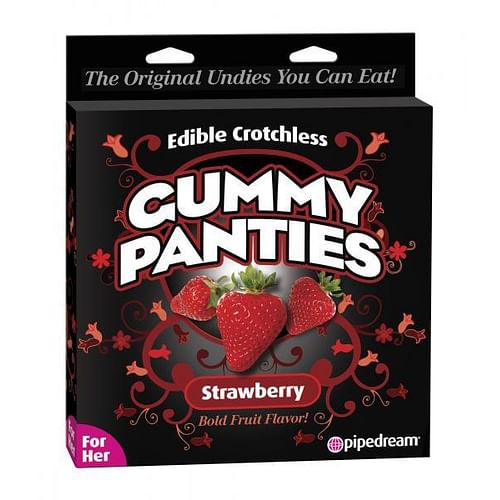 Edible Crotchless Gummy Panties Strawberry - Image 2