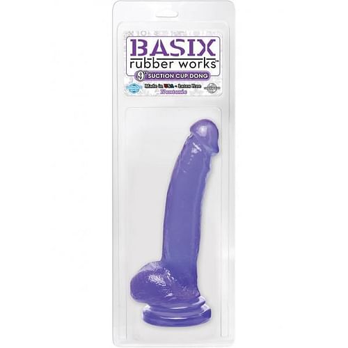 Basix Rubber Works 9 inches Suction Cup Dong Purple - Image 3