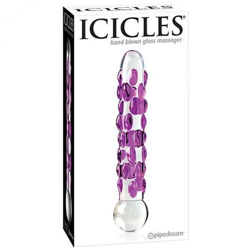 Icicles No 7 Glass Wand Massager Clear - Image 3