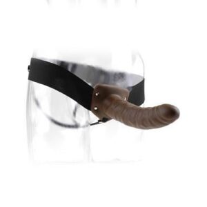 Fetish Fantasy Hollow Adjustable Strap On 8 Inch Brown