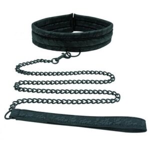 Midnight Lace Collar And Leash Black