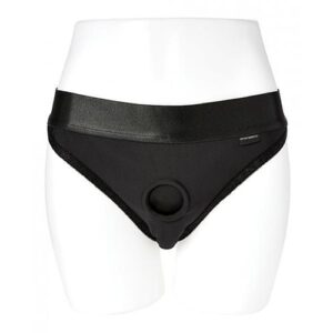 Em Ex Active Harness Wear Silhouette Crotchless XS Black