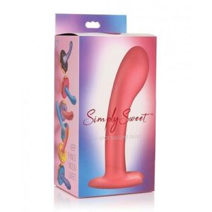 Curve Toys Simply Sweet 7" G Spot Silicone Dildo - Pink