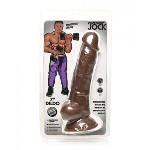 Curve Toys Fantasy Jock Weightlifting Wesley 7" Dildo W/balls - Dark