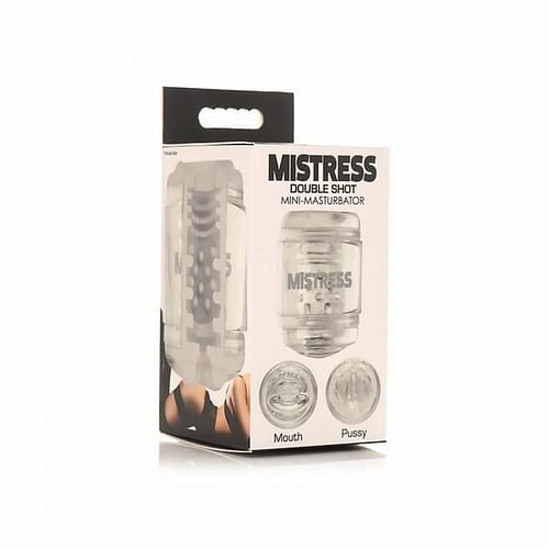 Mistress Double Shot Mouth&pussy Mini Masturbator Clear