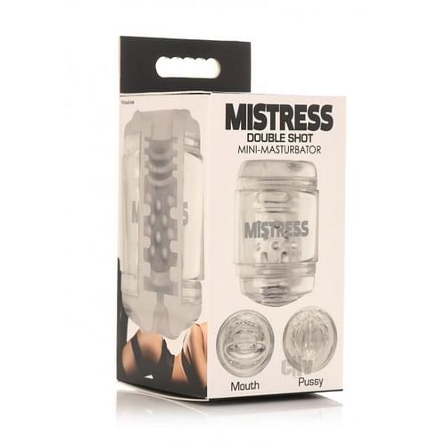 Mistress Double Shot Mouth&pussy Mini Masturbator Clear - Image 2
