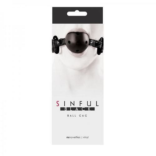 Sinful Black Ball Gag - Image 3