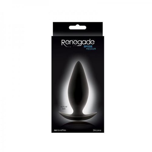 Renegade Spades Butt Plug Medium Black - Image 2