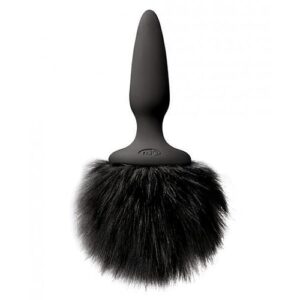 Bunny Tails Mini Anal Plug Black