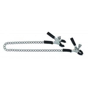 Adjustable Micro Plier Nipple Clamps With Link Chain Silver