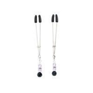 Purple Beaded Nipple Clamps With Tweezer Tip - Purple
