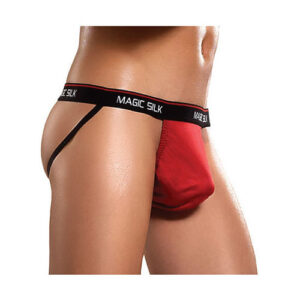 100% silk jock strap red l/xl
