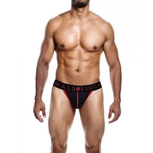 Male Basics Neon Thong Red Lg