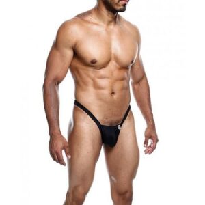 Male Basics Y Buns Thong Black Xl
