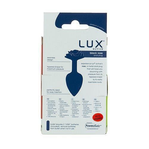 Lux Active Black Rose 3.5in Metal Butt Plug Medium - Image 2
