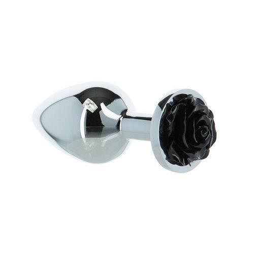 Lux Active Black Rose 3.5in Metal Butt Plug Medium - Image 4