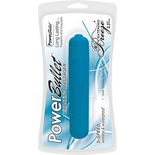 Power Bullet Breeze Extended 3 Speed Blue Vibrator - Image 2