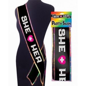 She + Her Sash Black O/S