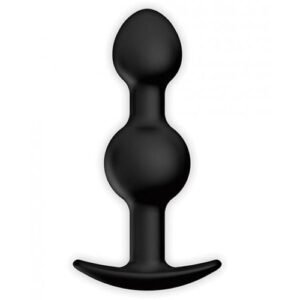 Pretty Love 4.92 inches Silicone Anal Plug with Ball Black