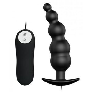 Pretty Love Vibrating Bead Butt Plug Black