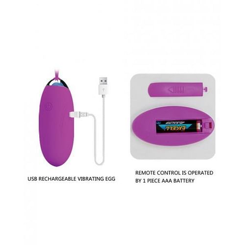 Pretty Love Jenny Remote Control Bullet Vibrator Purple - Image 2