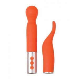 The Naughty Collection Interchangeable Heads Vibrator - Coral Bundle