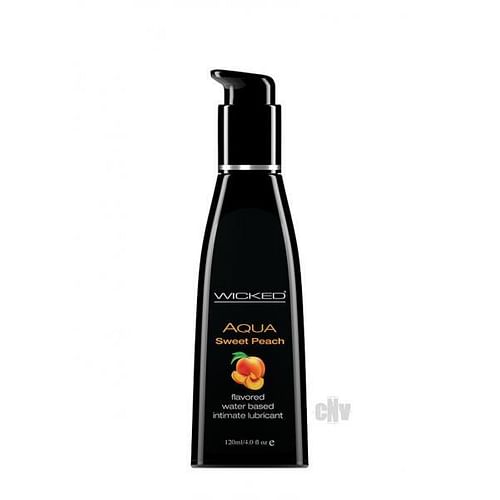 Wicked Aqua Sweet Peach Flavored Lubricant 4oz