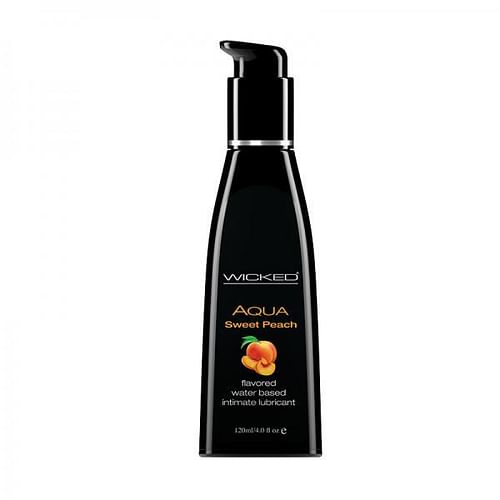 Wicked Aqua Sweet Peach Flavored Lubricant 4oz - Image 2