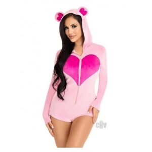 Sweetheart Bear Romper Sm Pnk