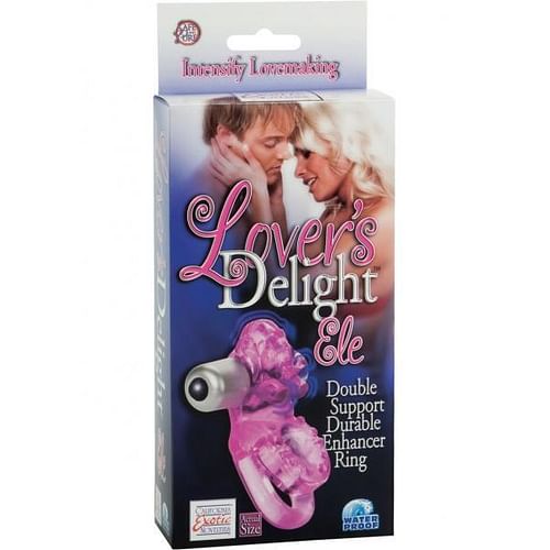 Lovers Delight Ele Double Support Enhancer Ring With Removable 3 Speed Stimulator Purple - Image 2