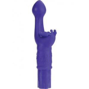 Silicone Butterfly Kiss Dual Motor Vibe Waterproof Purple