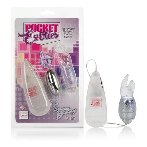 Pocket Exotics Snow Bunny Bullet Clear Vibrator - Image 2