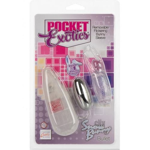 Pocket Exotics Snow Bunny Bullet Clear Vibrator - Image 3