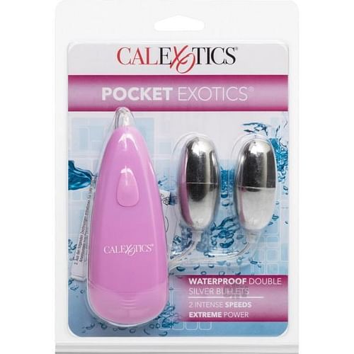 Pocket Exotics Double Silver Bullet Vibrator Waterproof - Image 4