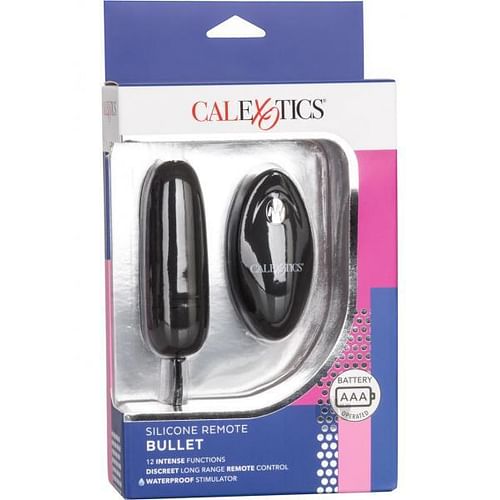 Silicone Remote Control Bullet Vibrator Black - Image 4