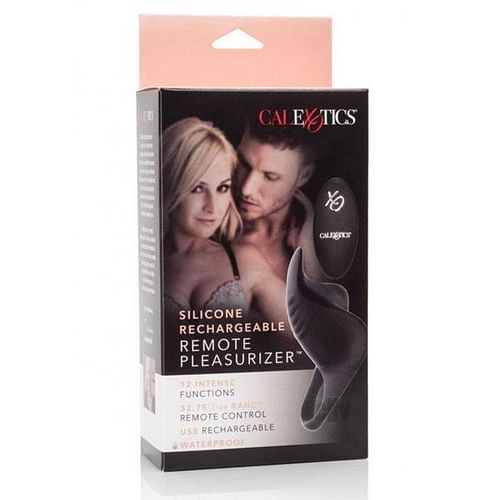 Silicone Rechargeable Remote Pleasurizer Ring Black - Image 3