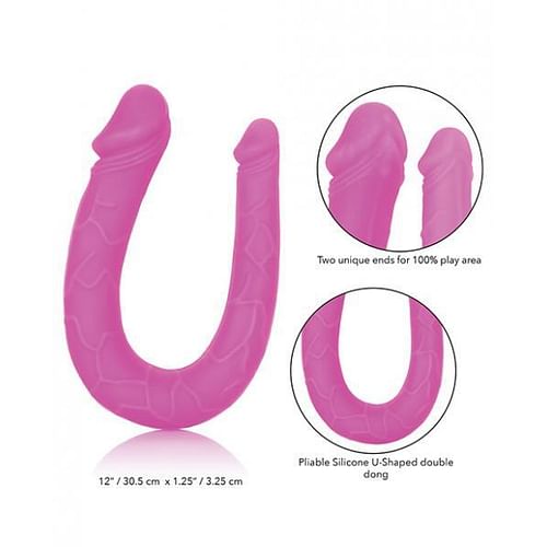 Silicone Double Dong AC/DC Dong Pink - Image 5
