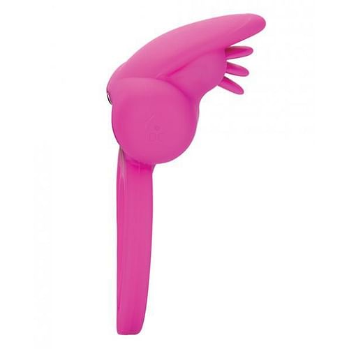 Dual Clit Flicker Enhancer Vibrating Cock Ring Pink - Image 2