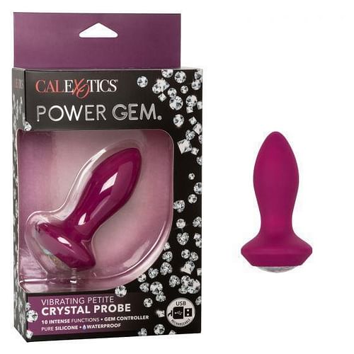 Power Gem Vibrating Petite Crystal Probe Purple - Image 2