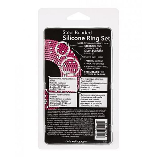 Steel Beaded Silicone Ring Set - Image 3