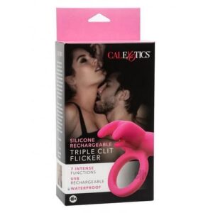 Silicone Triple Clit Flicker Pink