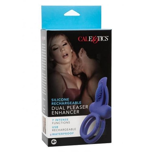 Silicone Dual Pleasure Enhancer Blue
