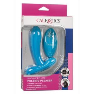 Silicone Remote Pulsing Pleaser Blue