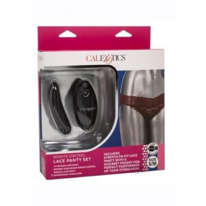 Remote Control Lace Panty Set S/m Red