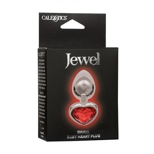 Jewel Small Ruby Heart Plug Red